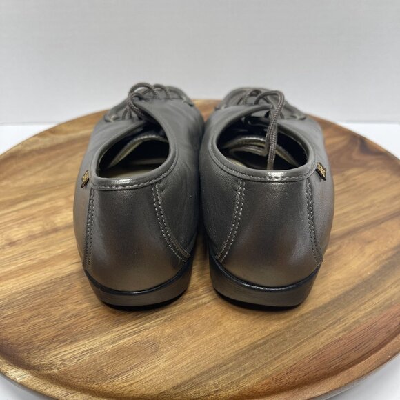 SAS Womens Soft Step Heel Leather Moccasins Size 7M Pewter‎ Gray - Picture 2 of 16